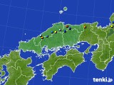 中国地方のアメダス実況(積雪深)(2015年02月06日)