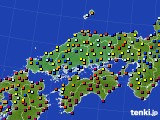 中国地方のアメダス実況(日照時間)(2015年02月06日)