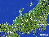 北陸地方のアメダス実況(風向・風速)(2015年02月06日)