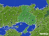 2015年02月06日の兵庫県のアメダス(風向・風速)