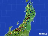 2015年02月07日の東北地方のアメダス(積雪深)