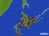 北海道地方のアメダス実況(日照時間)(2015年02月07日)