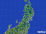 東北地方のアメダス実況(気温)(2015年02月07日)