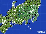 関東・甲信地方のアメダス実況(風向・風速)(2015年02月07日)