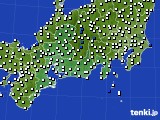 東海地方のアメダス実況(風向・風速)(2015年02月07日)