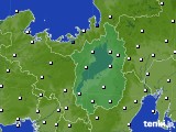 滋賀県のアメダス実況(風向・風速)(2015年02月07日)