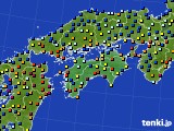 四国地方のアメダス実況(日照時間)(2015年02月08日)