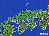 中国地方のアメダス実況(気温)(2015年02月08日)