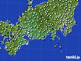 東海地方のアメダス実況(風向・風速)(2015年02月08日)