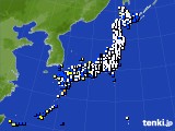2015年02月08日のアメダス(風向・風速)