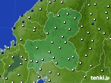 岐阜県のアメダス実況(風向・風速)(2015年02月08日)