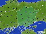 岡山県のアメダス実況(風向・風速)(2015年02月08日)