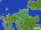 福岡県のアメダス実況(風向・風速)(2015年02月08日)