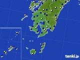 鹿児島県のアメダス実況(風向・風速)(2015年02月08日)