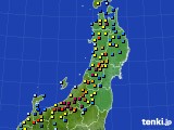 東北地方のアメダス実況(積雪深)(2015年02月09日)