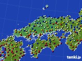 中国地方のアメダス実況(日照時間)(2015年02月09日)