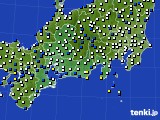 2015年02月09日の東海地方のアメダス(風向・風速)