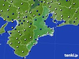 三重県のアメダス実況(風向・風速)(2015年02月09日)