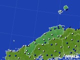 2015年02月09日の島根県のアメダス(風向・風速)