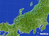 北陸地方のアメダス実況(降水量)(2015年02月10日)