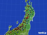 2015年02月10日の東北地方のアメダス(積雪深)