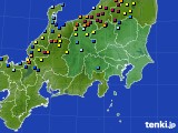 2015年02月10日の関東・甲信地方のアメダス(積雪深)