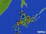 北海道地方のアメダス実況(日照時間)(2015年02月10日)