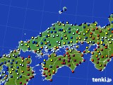 中国地方のアメダス実況(日照時間)(2015年02月10日)