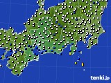 東海地方のアメダス実況(風向・風速)(2015年02月10日)