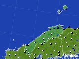 2015年02月10日の島根県のアメダス(風向・風速)