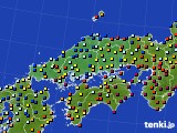 中国地方のアメダス実況(日照時間)(2015年02月11日)