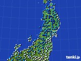 東北地方のアメダス実況(気温)(2015年02月11日)