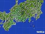 2015年02月11日の東海地方のアメダス(風向・風速)