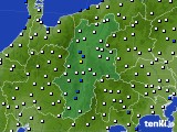 長野県のアメダス実況(風向・風速)(2015年02月11日)