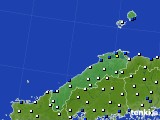 島根県のアメダス実況(風向・風速)(2015年02月11日)