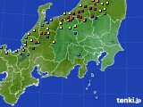 2015年02月12日の関東・甲信地方のアメダス(積雪深)