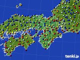 近畿地方のアメダス実況(日照時間)(2015年02月12日)