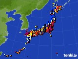 アメダス実況(日照時間)(2015年02月12日)