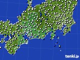 2015年02月12日の東海地方のアメダス(風向・風速)