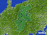 長野県のアメダス実況(風向・風速)(2015年02月12日)