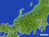 北陸地方のアメダス実況(降水量)(2015年02月13日)