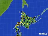 北海道地方のアメダス実況(積雪深)(2015年02月13日)