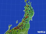 2015年02月13日の東北地方のアメダス(積雪深)