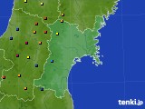 宮城県のアメダス実況(積雪深)(2015年02月13日)