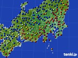 関東・甲信地方のアメダス実況(日照時間)(2015年02月13日)