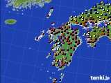 2015年02月13日の九州地方のアメダス(日照時間)