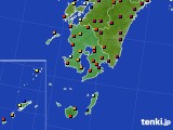 鹿児島県のアメダス実況(日照時間)(2015年02月13日)