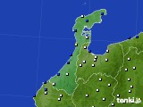 石川県のアメダス実況(風向・風速)(2015年02月13日)