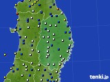 岩手県のアメダス実況(風向・風速)(2015年02月13日)