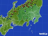 2015年02月14日の関東・甲信地方のアメダス(積雪深)